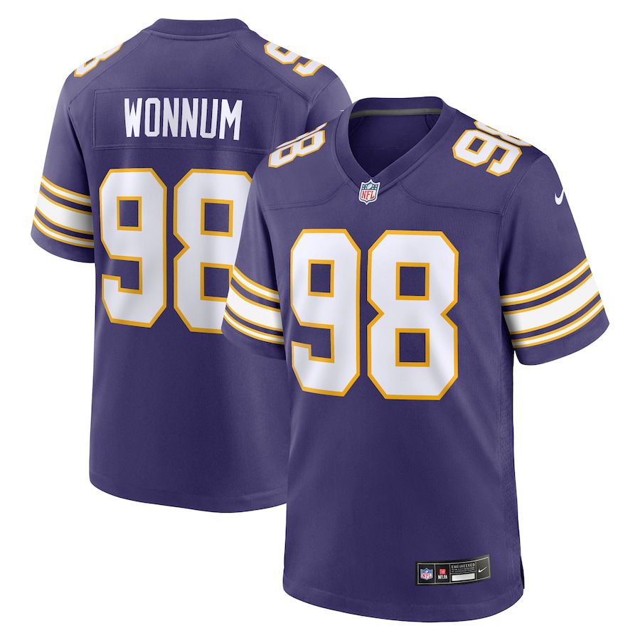 Men Minnesota Vikings 98 D.J. Wonnum Nike Purple Classic Player Game NFL Jersey